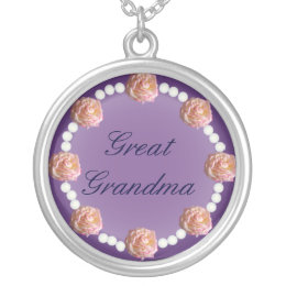 Great Grandma Roses and Pearls Necklace necklace