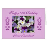 Great-grandma's 100th birthday card