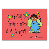 Great Grandmas Are Angels Gifts (Afro-American) Card
