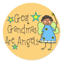Great Grandmas Are Angels Gifts (Afro-American) Stickers