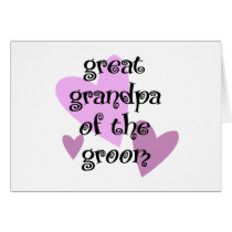 Great Grandpa of the Groom cards