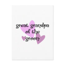 Great Grandpa of the Groom postcards