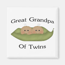 Great Grandpa Of Twins Fridge Magnets