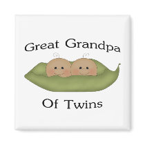 Great Grandpa Of Twins Fridge Magnets