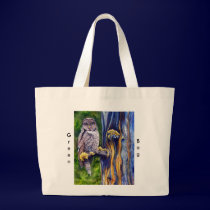 Great Gray Owl Green Tote Bag