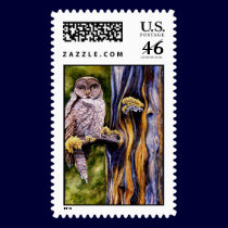 Great Gray Owl Postage Stamps