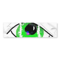 Great Green eye bumper stickers by eelkat Great Green eye bumper stickers