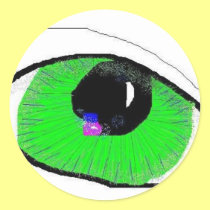 Great Green eye stickers