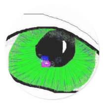 Great Green eye stickers by eelkat Great Green eye stickers