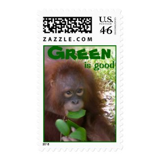 Great Green Fan zazzle_stamp