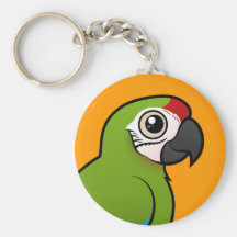 Great Green Macaw Key Chains