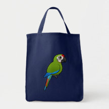 Great Green Macaw Tote Bags
