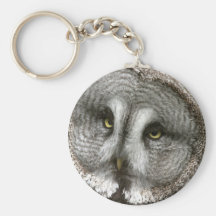 Great Grey Owl Keychain