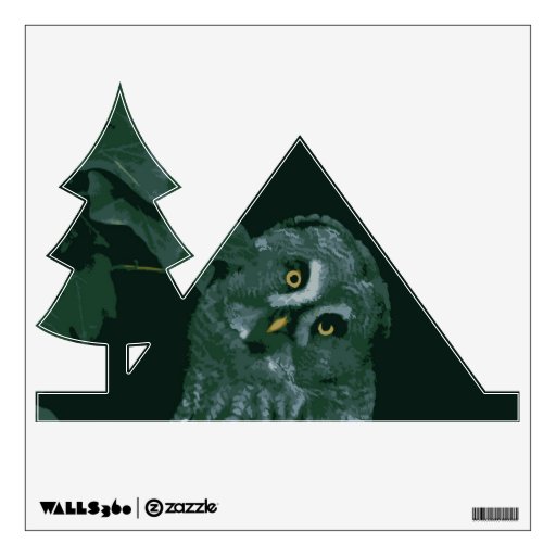 Great Grey Owl Wall Decal Zazzle
