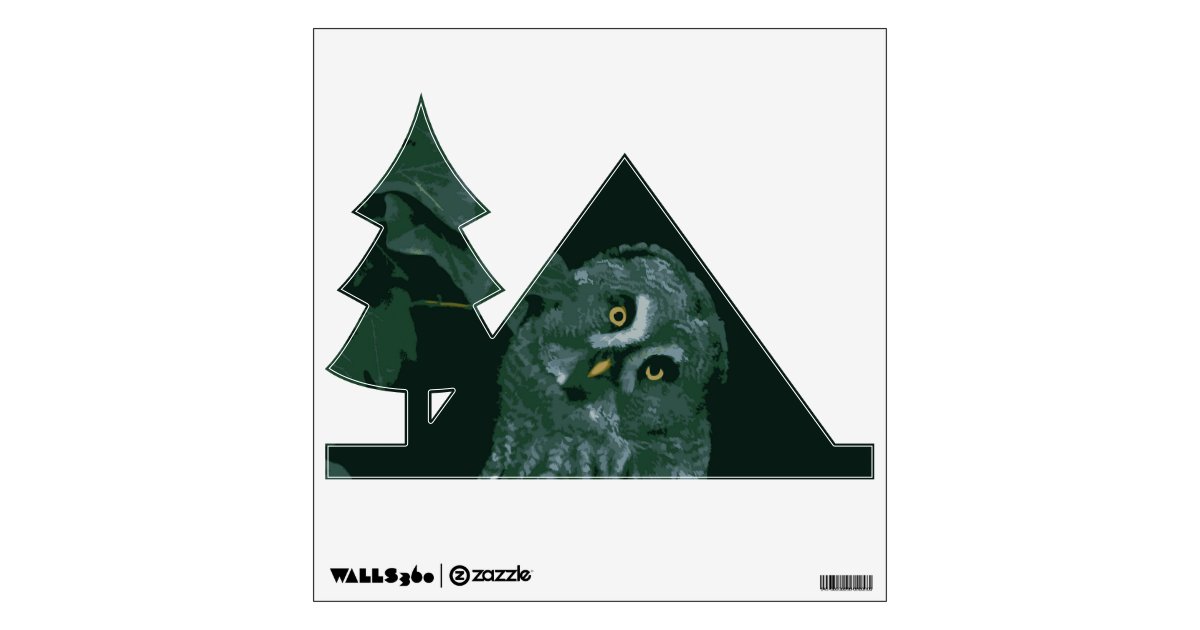 Great Grey Owl Wall Decal Zazzle