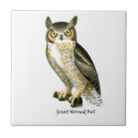 Great Horn Owl Ceramic Tile