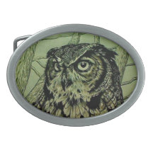 Great Horned Owl Belt Buckle