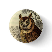Great Horned Owl Button