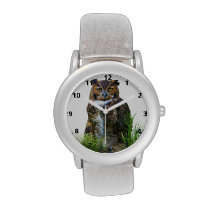 Great Horned Owl Customizable Wrist Watch at Zazzle