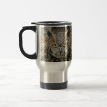Great Horned Owl Following Eyes Coffee Mug