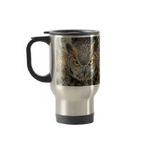 Great Horned Owl Following Eyes Coffee Mug