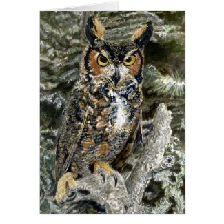 Great Horned Owl Greeting Cards