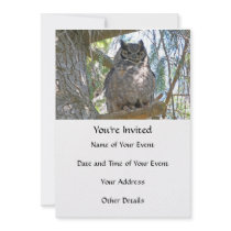 Great Horned Owl Custom Invite