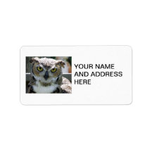 Great Horned Owl Personalized Address Label
