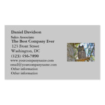 Great Horned Owl Staring Business Card