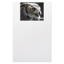 Great Horned Owl Customized Stationery