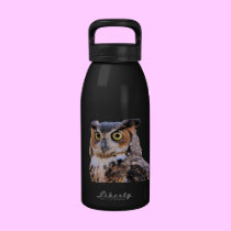 Great Horned Owl Water Bottle water bottles