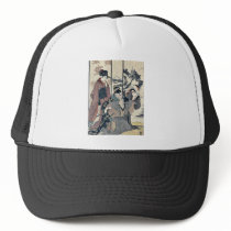 Great house cleaning by Kitagawa,Utamaro Hats