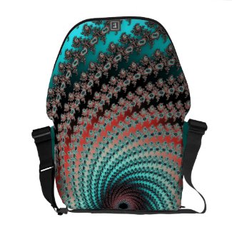 Great Hypnotic Swirl - fractal design Messenger Bags