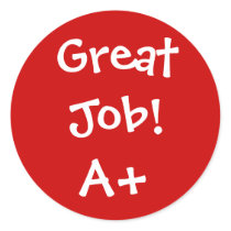 Great Job A+ Sticker by justuskids Great Job A+ Sticker