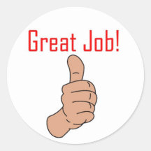 Great Job! Round Stickers