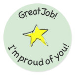 great job sticker for kids