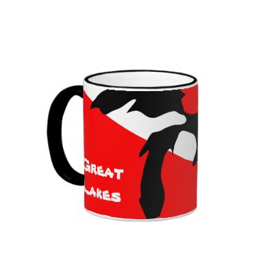Great Lakes, Great Diving Mugs by kklawiter