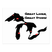 Great Lakes,Great Diving! Postcard