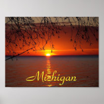 Great Lakes Sunset by Bobby Mikul Poster