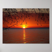 Great Lakes Sunset by Bobby Mikul Poster
