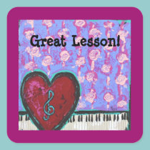 great lesson stickers with heart stickers