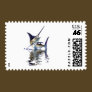 Great marlin with reflection in water