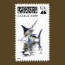 Great marlin with reflection in water