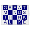 Great Minds Think Alike cards