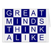 Great Minds Think Alike cards by melmcb Great Minds Think Alike cards