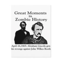 Great Moments in Zombie History postcards