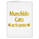 postcard - Munchkin cat lovers know that these cats are special.  Now you can share your love with this golden design saying Munchkin Cats are the greatest.
