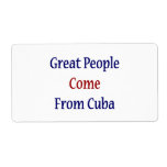 Great People Come From Cuba Personalized Shipping Label