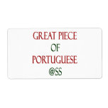 Great Piece Of Portuguese Ass Custom Shipping Labels