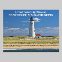 Great Point Lighthouse, Nantucket, MA Postcard postcards